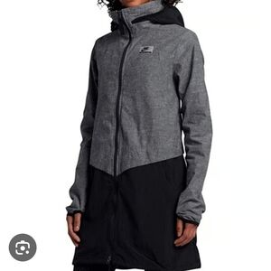 Unisex Nike International Parka Hooded Jacket Grey Black Men's M/ Wmn's L  EUC